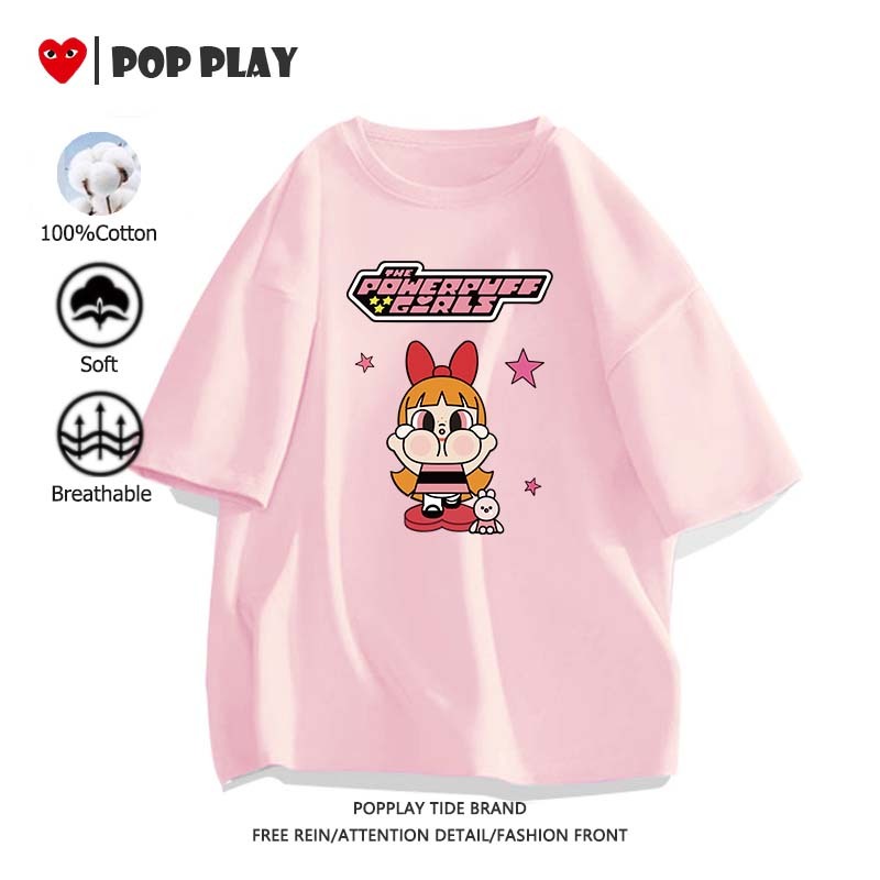 เสื้อ Popmart Molly แขนสั้น อนิเมะ หลวมและสะดวกสบาย 100% cotton คอกลม ลายพิมพ์การ์ตูนน่ารัก (ส่งเร็ว จัดส่งจากไทย)