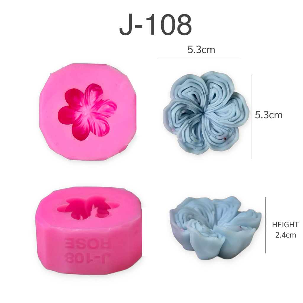 พิมพ์ขนม กุหลาบ 3มิติ J-108