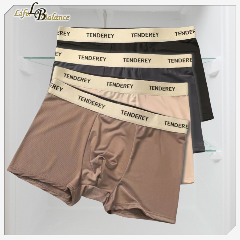 พร้อมส่งจากไทย ผ้าไหมน้ําแข็ ผู้ชายสแควร์ชุดชั้นใน Size 4XL ผู้ชาย ชุดชั้นในชายฤดูร้อ บางสไตล์ Antibiotic หลวมและสบาย