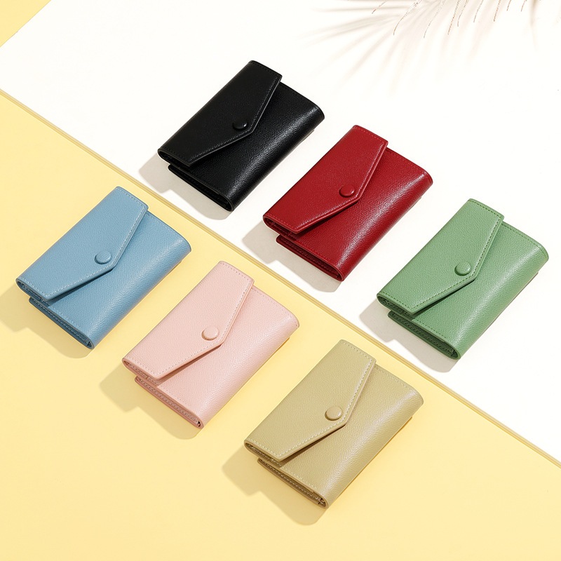 [ใช้2โค้ดส่งฟรี+ลดเพิ่ม] ใบใหญ่ขึ้น กระเป๋าสตางค์ Envelope walet หนังพรีเมี่ยม 6 สี W004