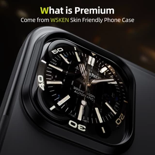 Wsken ใช้กับ ไอโฟน 17 Promax เคสโทรศัพท์กันกระแทกและป้องกันการตกหล่นสำหรับ iPhone 17 16 pro /16 Pro Max Case สีดำด้าน
