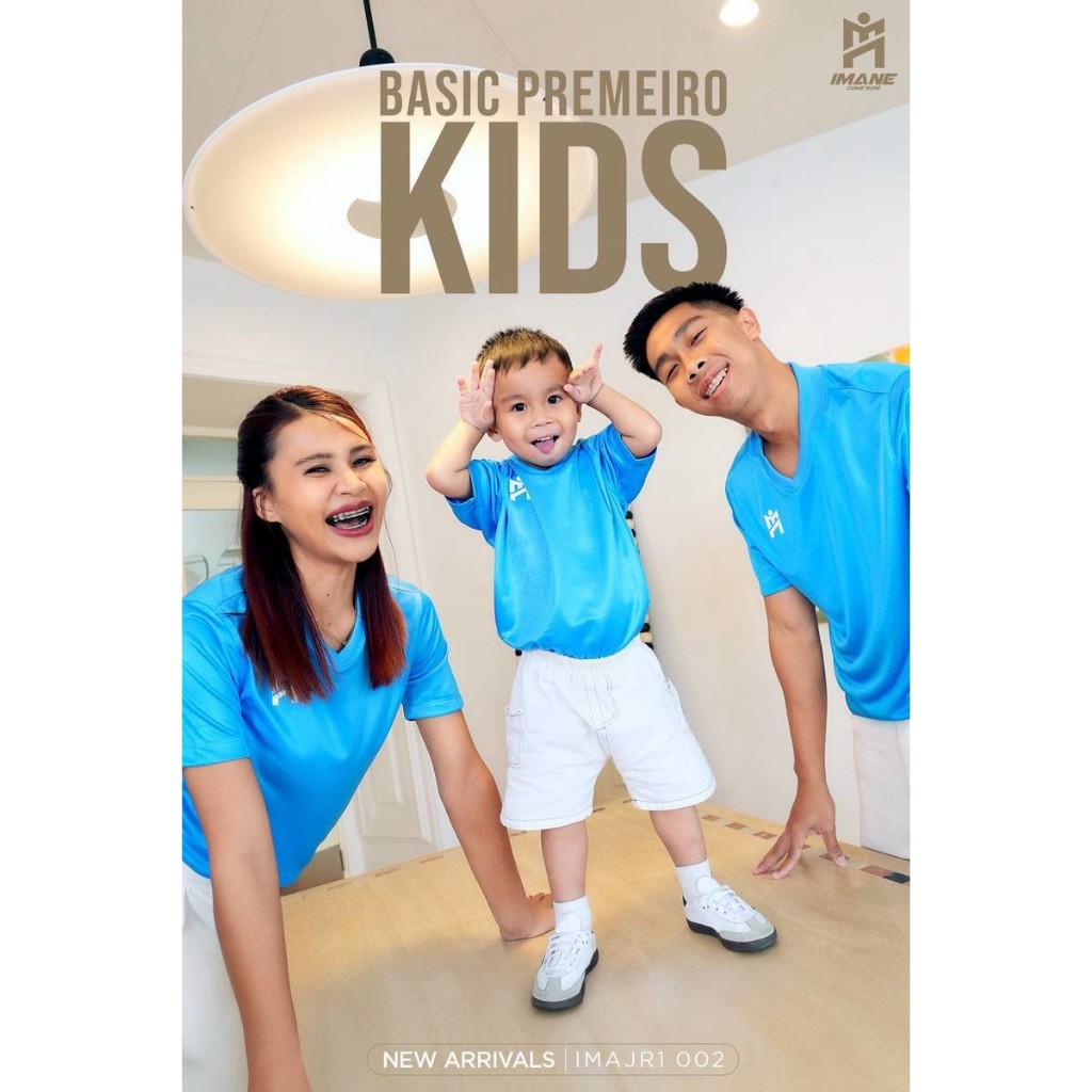เสื้อยี่ห้อ IMANE เด็กเล็ก คอวีเบสิค เสื้อกีฬาผ้ามันวาว เสื้อฟุตซอล เสื้อออกกำลังกาย IMAJR1002 - รูปที่ 2