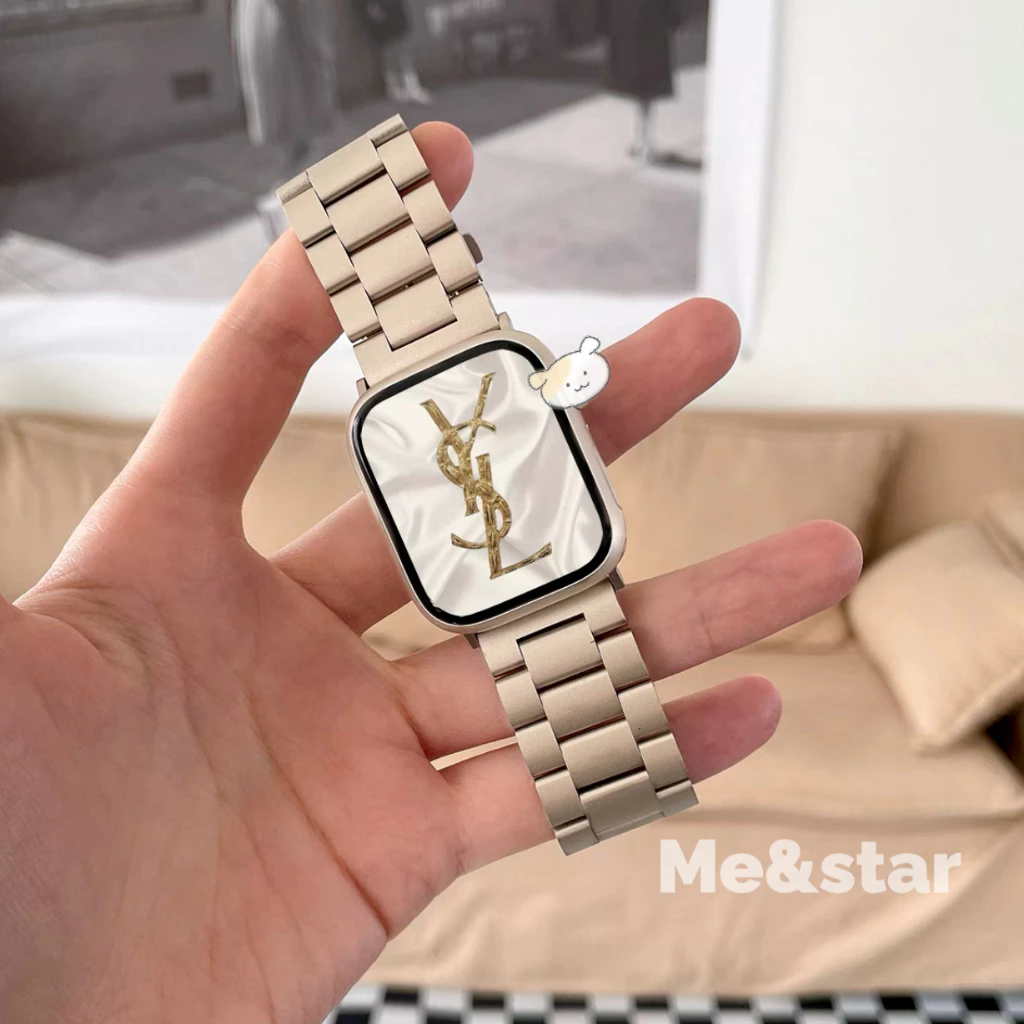 สายสําหรับ smartwatch สายนาฬิกาสแตนเลสเบา Iwatch series11 10 9 8 7 6 SE 5 4 3 2 SE Strap 38/40/41/42/44/45/46/49mm B