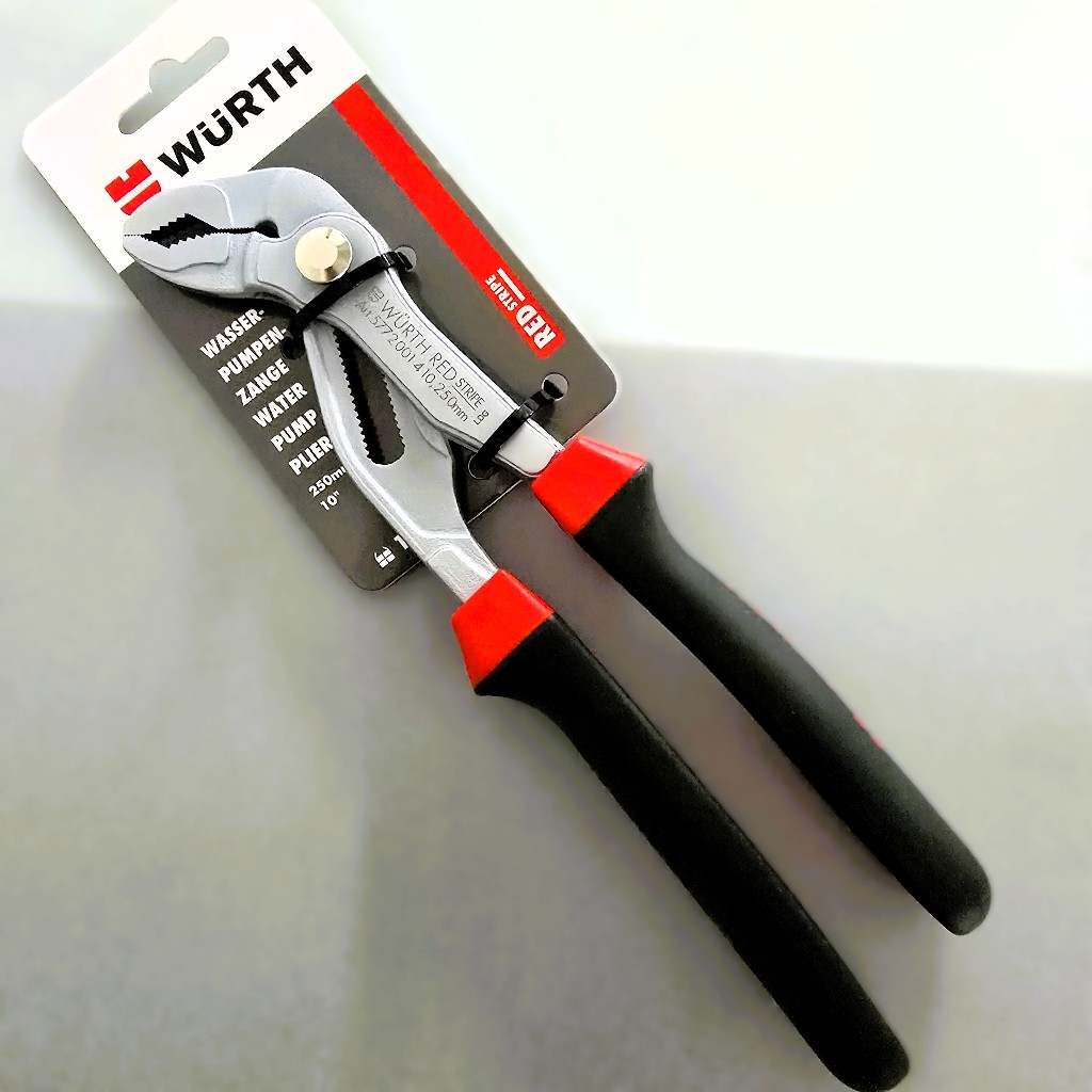 WURTH คีมคอม้า ประแจคอม้า คีมขันท่อ ประปา 10" REDSTRIPE