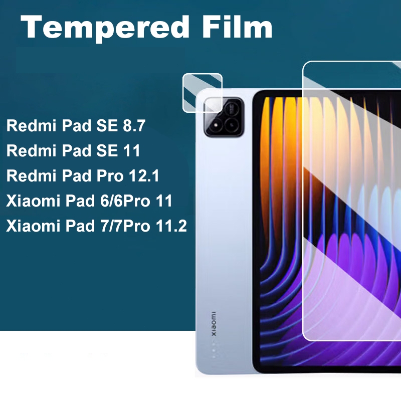 ฟิล์มกระจกใสนิรภัย สำหรับ Redmi Pad 2 Pro Pad SE 8.7นิ้ว 11นิ้ว Pad Pro 12.1นิ้ว 12.4นิ้ว กันรอย ใส เต็มจอ ฟิล์มกระจก