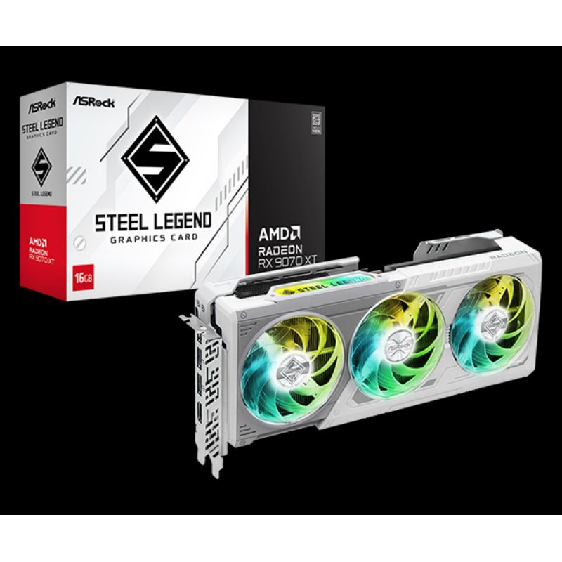 ของใหม่ VGA AMD Radeon RX 9070XT Asrock steel legend 16GB