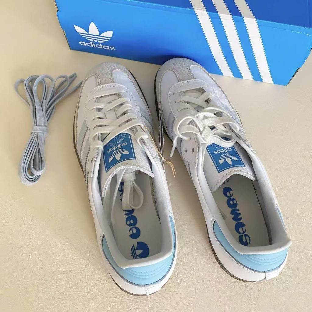 🎁ของแท้ 100 %🎁 adidas originals Samba OG ID2055 White/blue