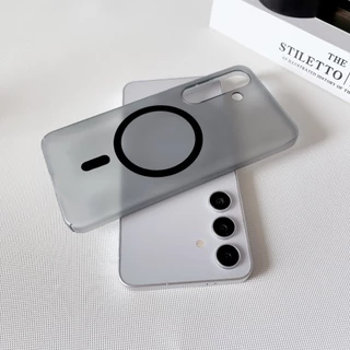 เคสโทรศัพท์ชาร์จไร้สายแบบแม่เหล็กบางเฉียบสำหรับ Samsung A56 A57 A17 A07 A37 A55 A06 S25 S26 Ultra A54 A05S A36 A16 A35