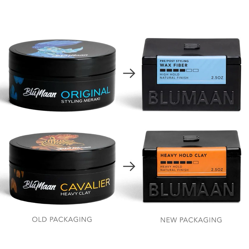 [ของเข้าล็อตใหม่ 2025]    แพคคู่ BLUMAAN Cavalier Clay and Meraki hair Thick Hair Control System