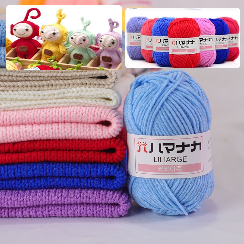 ไหมพรมฝ้าย สำหรับถักโครเชต์ ไหมพรมคอตตอน