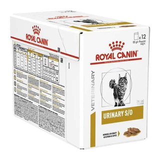 Royal Canin Urinary S/O Cat Pouch ขนาด85กรัม จำนวน 12 ซอง อาหารแมวโรคนิ่ว
