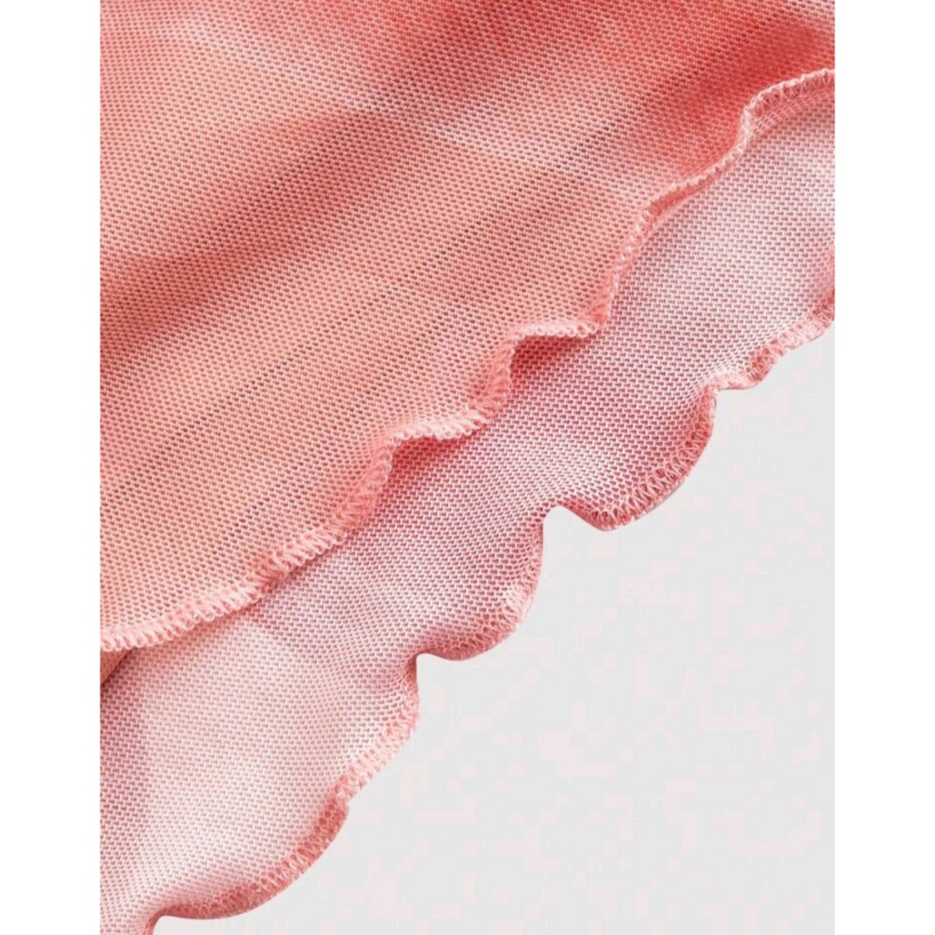 Crop TC2526 เสื้อครอป สายเดี่ยว ผูกหลัง ผ้าตาข่าย ลายดอกไม้ - รูปที่ 5