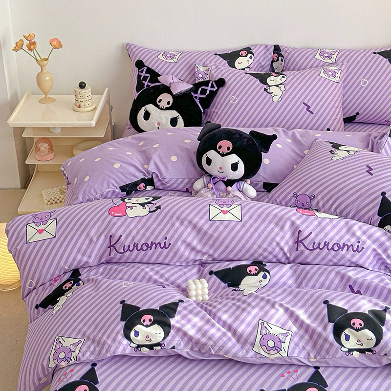 sweet dream shopชุดผ้าปูที่นอนครบเซ็ตผ้านวม1ชิ้น +ผ้าปูที่นอน1 +ปลอกหมอนข้าง2+ปลอกหมอนหนุน2