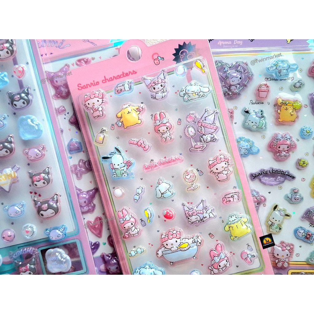 Bonbon drop สติ๊กเกอร์นูน 3d ซานริโอ sticker สติ๊กเกอร์ ติดเคสมือถือ แท็บเล็ต ตกแต่งอุปกรณ์ ลายน่ารั