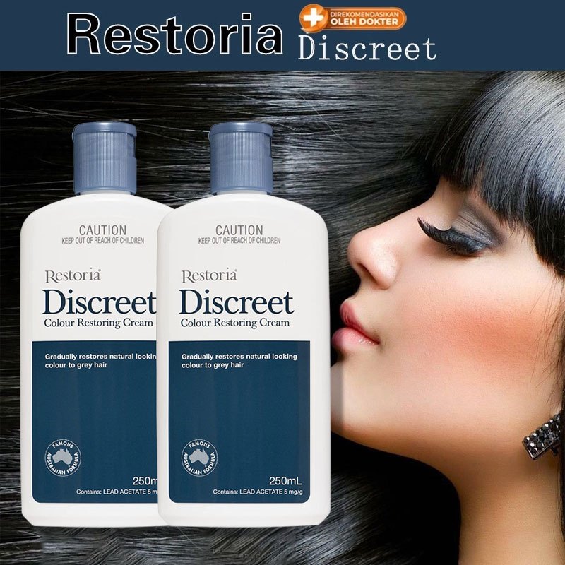 Restoria Discreet Colour Restoring Cream 250ml Restoria ครีมทาผมดำปิดผมหงอก