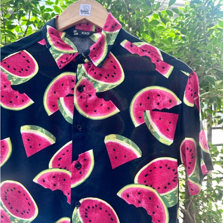 เสื้อฮาวายมือสอง เสื้อฮาวายเด็ก Size XXS (อก 36") แบรนด์ Jay Jays - ผ้า Rayon เสื้อฮาวายหุ่นหมี🐻🔺ตำห