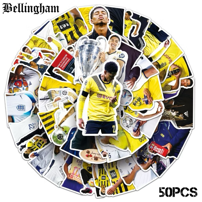 สติ๊กเกอร์ Bellingham 143 เบลลิงแฮม 50ชิ้น Real Madrid cr7 ฟุตบอล มาดริด แมนยู บาร์ซ่า ronaldo liver