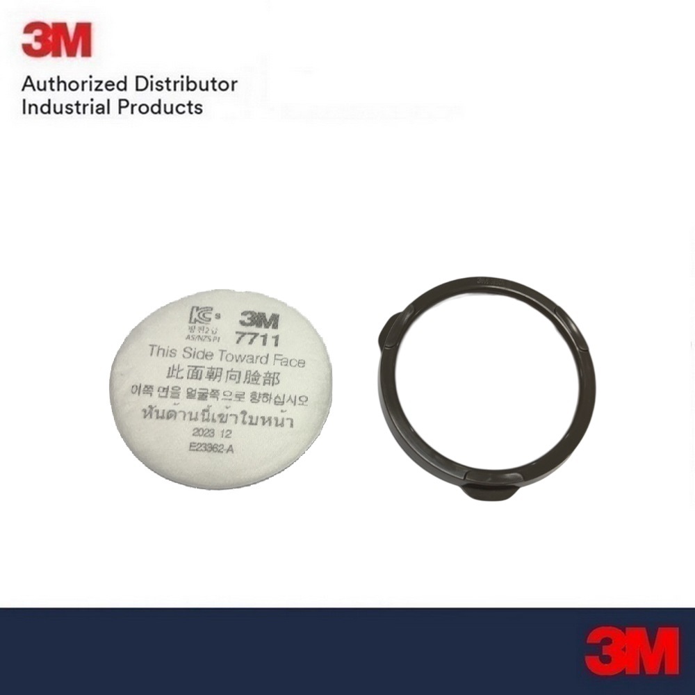 3M ฟิลเตอร์ 7711 +ฝาครอบ 385 Pre-filter Retainer