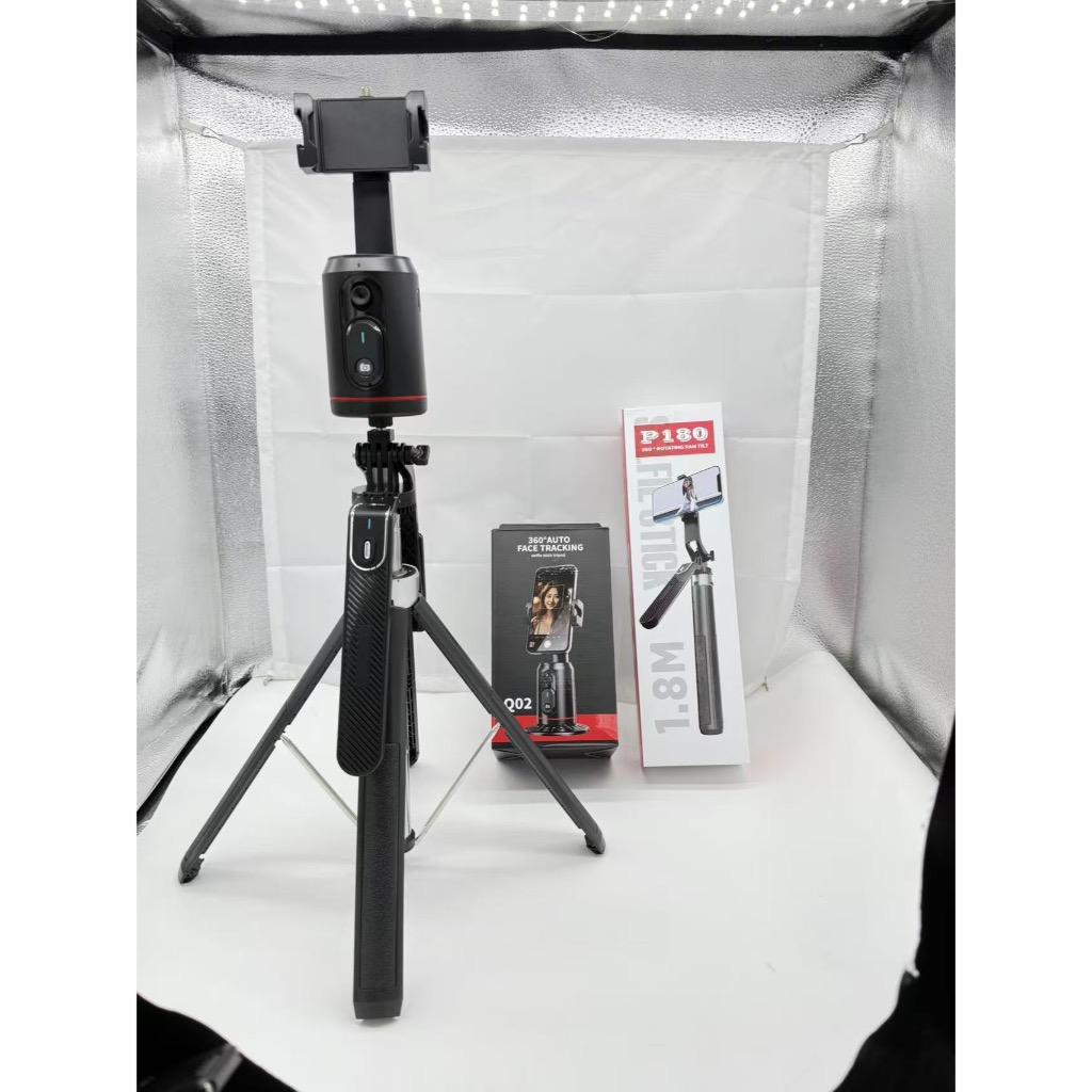 ของแท้ Gimbal Q02  ตามหน้า ถ่าย TikTok ไลฟ์สด พับได้ ต่อขาตั้งได้ ส่งฟรี