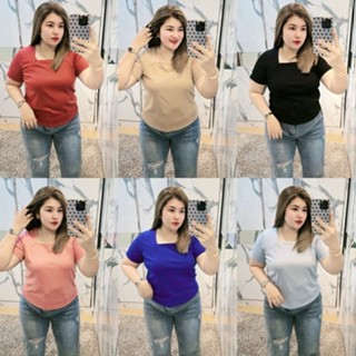 i77 คอเหลี่ยมผ้าร่อง อก 34