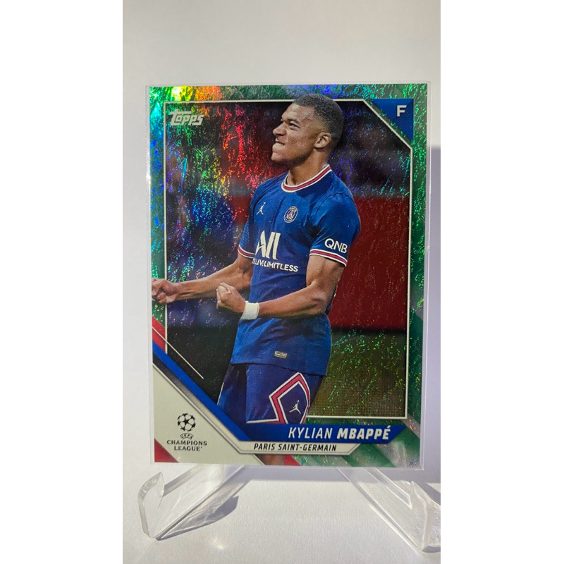 การ์ดสำหรับสะสม นักฟุตบอล Kylian Mbappe, Paris S.G., Topps 2022