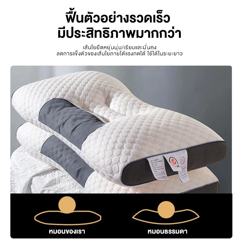 หมอน หมอนสุขภาพ หมอนโรงแรม  แก้ปวดคอ บ่า ไหล่ นอนหลับสบาย หมอนรองคอ หมอนนอน pillow thumbnail 9
