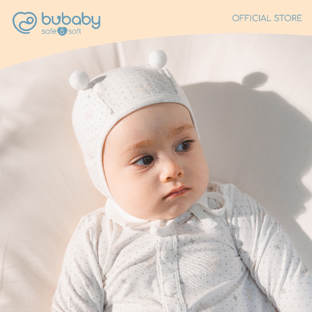 Bubaby หมวกผ้าใยไผ่ ปอมปอม ABB1943QB