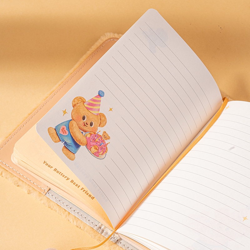 (Butterbear X Deli) สมุดปกนุ่ม สมุดบัตเตอร์แบร์ ขนาด A6 สมุดน้องหมีเนย สมุดน่ารัก ราคา ถูกที่สุด ดีลบีเคเค แกลเลอรีภาพที่ 7