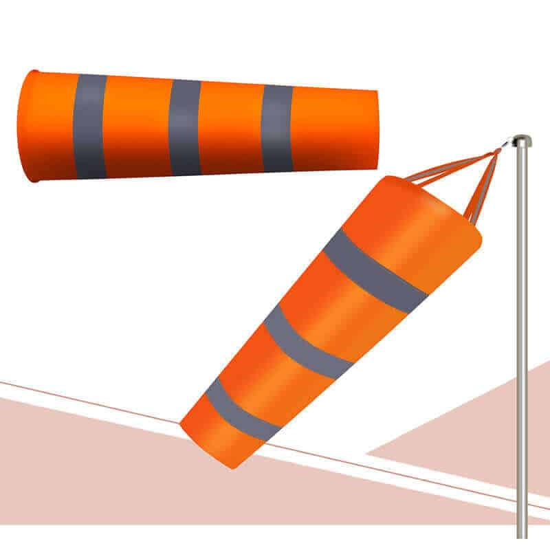 กรวยบอกทิศทางลม ถุงลมบอกทิศทาง 200cm Windsock