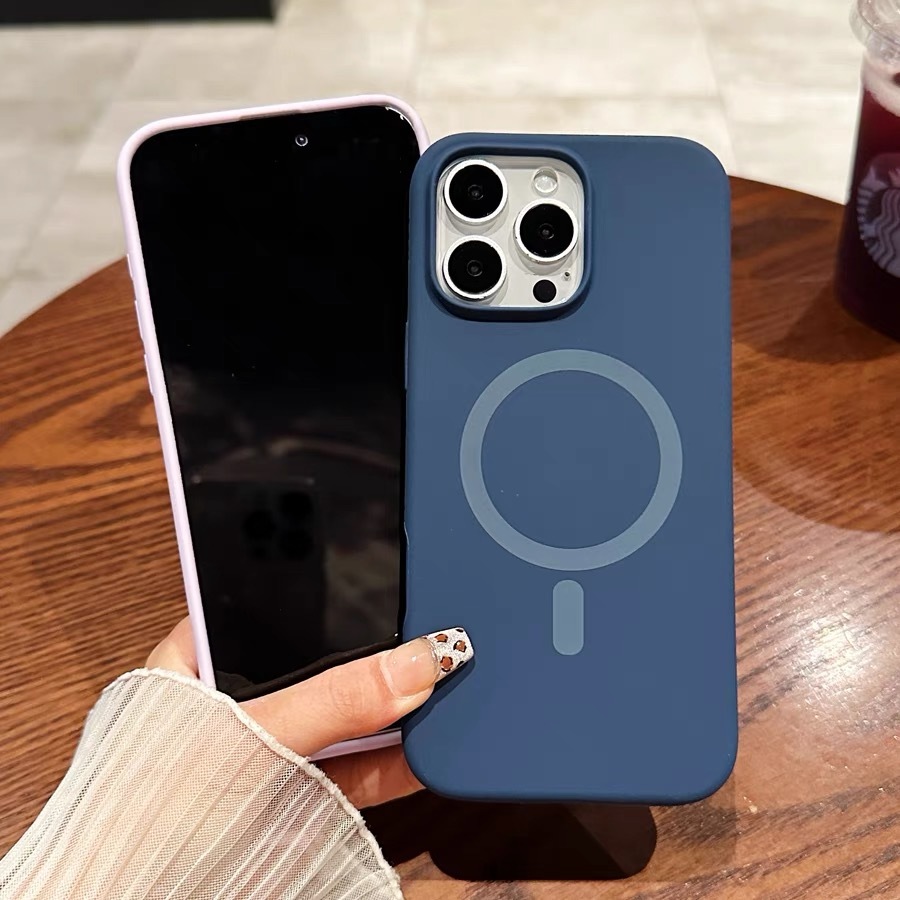 เคสซิลิโคน เคสชาร์จได้ เคสสีพื้นชาร์จได้ งานกำมะหยี่ for iPhone 11Pro/12Pro/13Pro/14Pro/15Pro/16Pro/15plus/16plus - รูปที่ 4