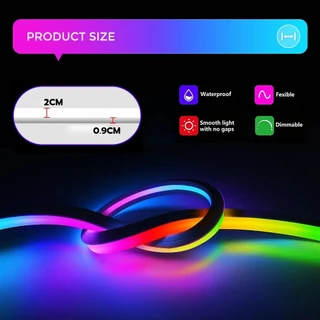 ไฟ แถบไฟ RGB เปลี่ยนสีได้ บลูทูธ/รีโมทคอนโทรล ไฟเส้น led ไล่แสงแบบยืดหยุ่นกันน้ำได้ ไฟหลังทีวี ไฟแต่งห้อง