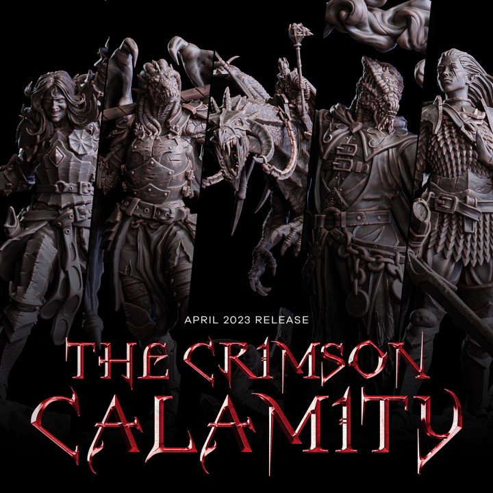 DnD Miniature I The Crimson Calamity Iโมเดลบอร์ดเกม (งานเรซิ่นยังไม่ลงสี) ฐาน 1-2 นิ้ว