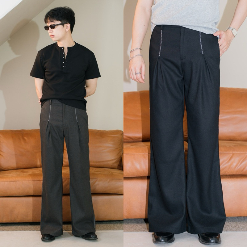 HENRY PANTS กางเกงสแลคทรงกระบอก