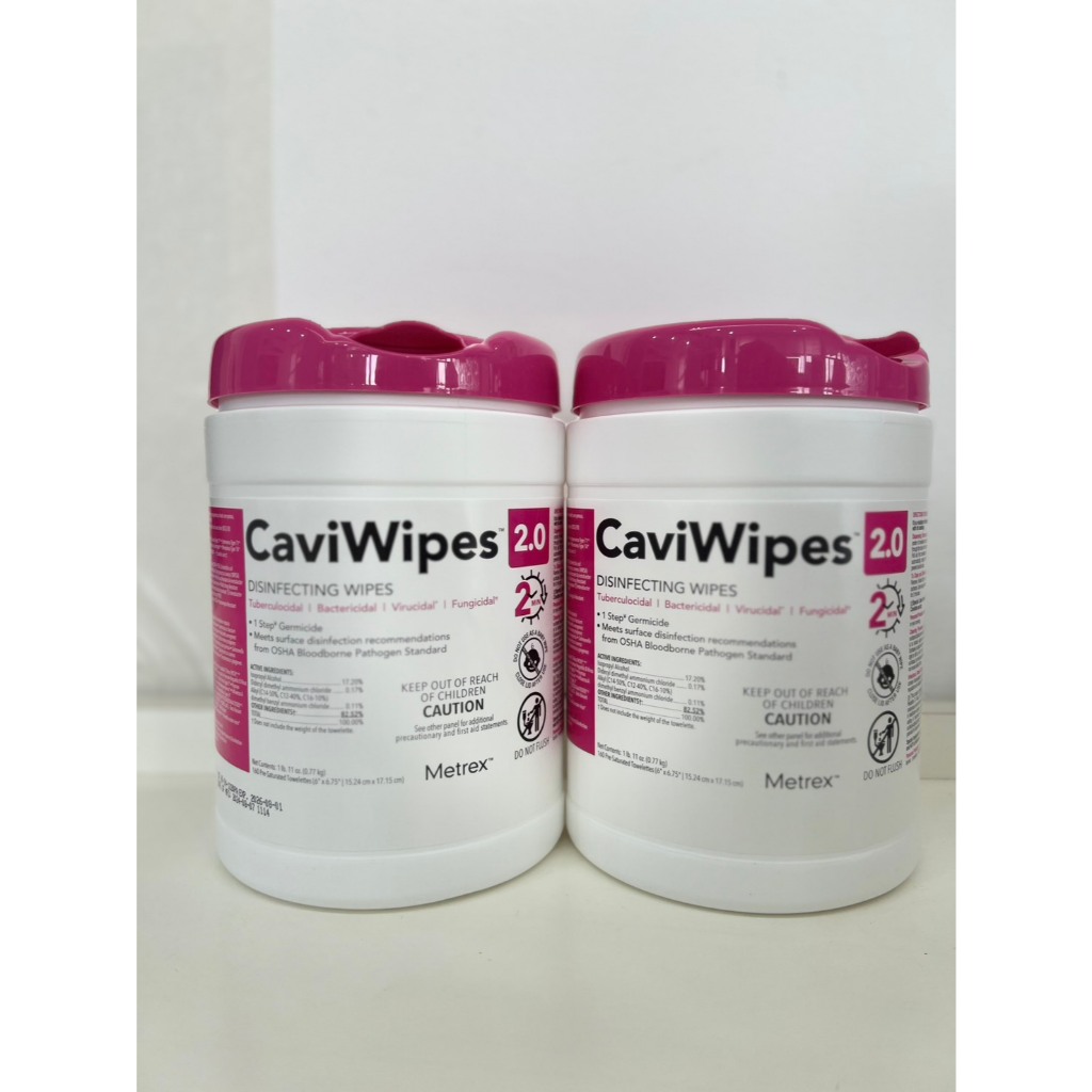 CaviWipes 2.0 Disinfecting Wipes คาวีไวพ์ แผ่นเช็ดทำความสะอาดฆ่าเชื้อชนิดกระปุก มี 2 ขนาน 160 แผ่น และ 220 แผ่น