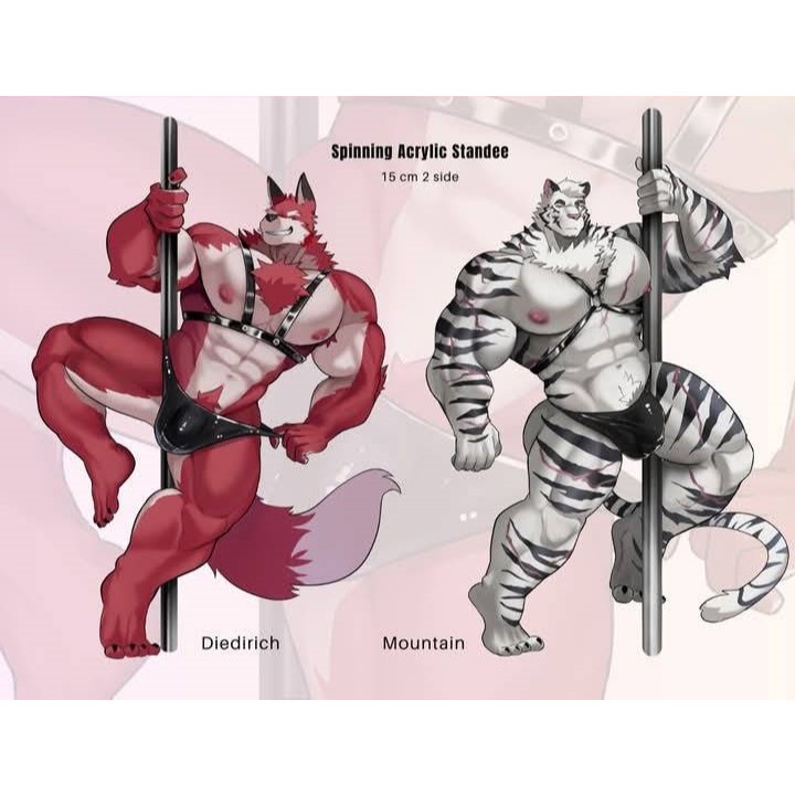 (สินค้ามือหนึ่ง) โมเดลตั้งโต็ะลายการ์ตูน ประเภท Kemono / Furry (Me Last Vagus!) - Pole Dance Furry S