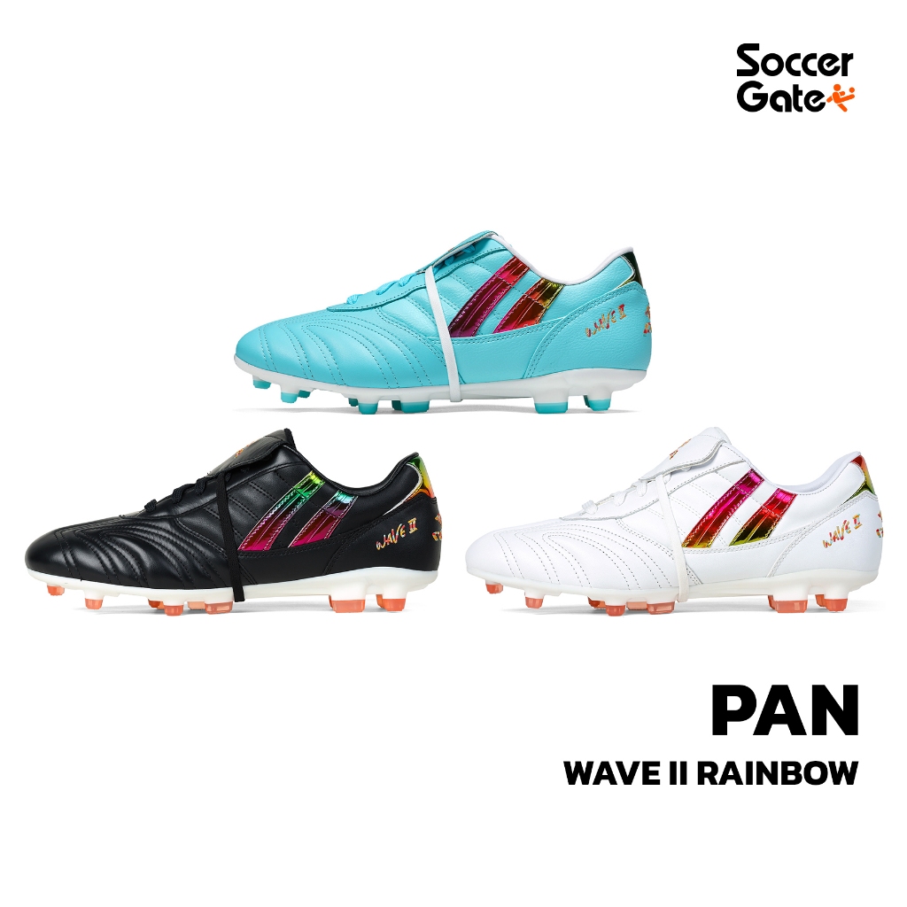 PAN WAVE II FOOTBALL RAINBOW รองเท้าฟุตบอลของแท้ [โค้ด SOCC09SEP ลดสูงสุด 500 เมื่อซื้อครบ 3000]