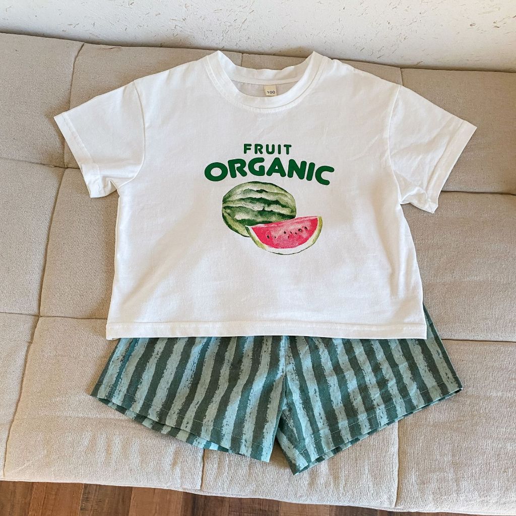 🛒พร้อมส่ง ☑️ชุดคู่ชายหญิงลายแตงโม - รูปที่ 7