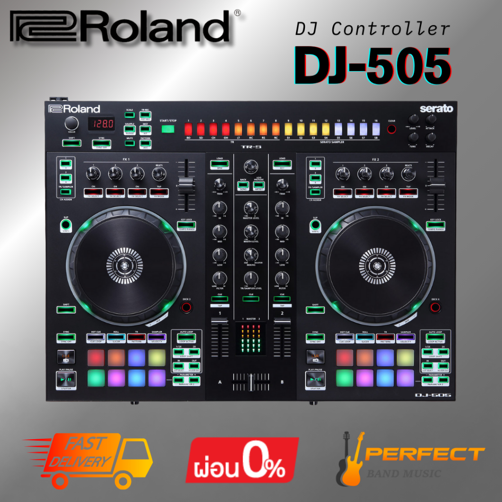 ดีเจ คอนโทรลเลอร์ Roland DJ-505 DJ Controllers [ผ่อน 0% 10เดือน]