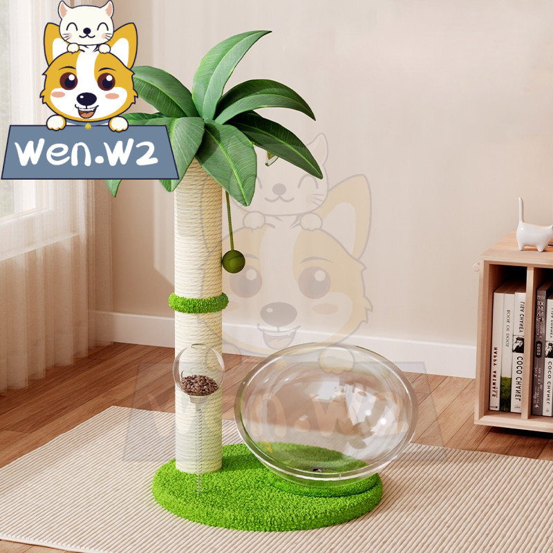 wen.W2 3in1คอนโดแมว+เสาลับเล็บแมว กรอบปีนแมว มัลติฟังก์ชั่น ของเล่นแมว