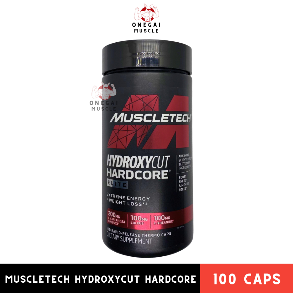 พร้อมส่ง MuscleTech Hydroxycut Hardcore Elite 100 Capsule EXP 04/28 เพิ่มพลังงาน ลดไขมัน
