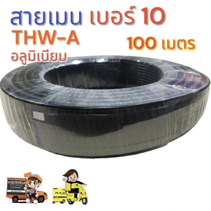 สายเมน THW-A เบอร์ 10 ความยาว 100 เมตร มาตรฐาน
