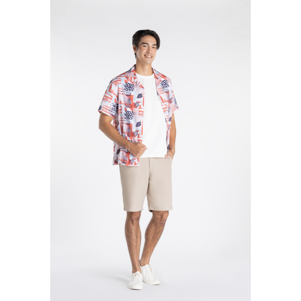 ARROW Cotton Shirt  เสื้อเชิ้ตแขนสั้น ทรง Comfort สีแดง MACC578-RE