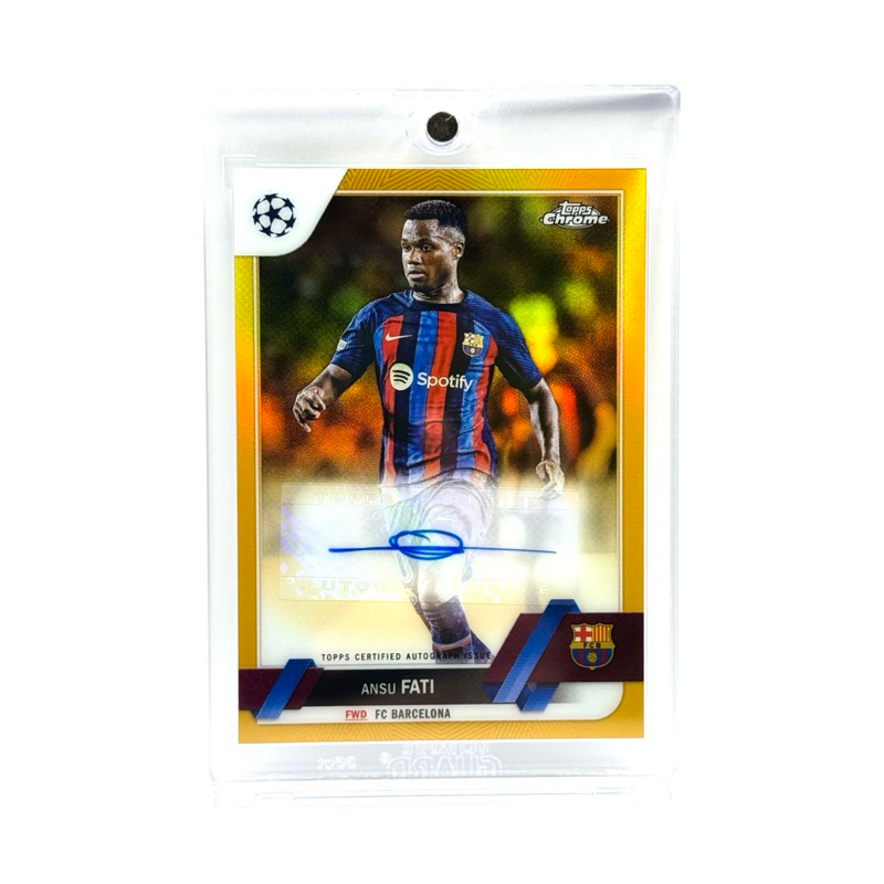 Topps Chrome UCC 22/23 Ansu Fati FC Barcelona /50 Chrome Autograph Gold Refractors