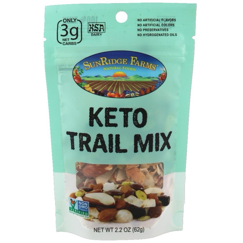 Sunridge Farm Keto Trail Mix 62g. ซันริดจ์ฟาร์ม เมล็ด อัลมอนด์  คีโตเทรลมิกซ์
