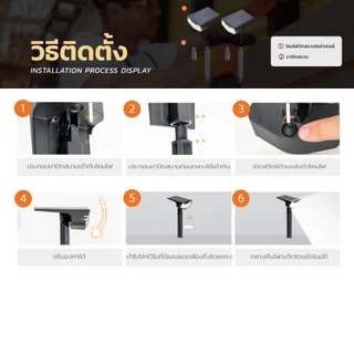 MODI โคมไฟปักสนามโซล่าเซลล์ แสงขาว แพ็คคู่ ส่องต้นไม้และสวน ทางเดิน พลังงานแสงอาทิตย์ 0ค่าไฟ LED