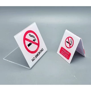 ป้ายห้ามสูบบุหรี่ แบบมีข้อความ No Smoking