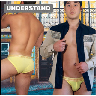 (พร้อมส่ง)กางเกงในชาย understand สีเหลือง ทรง Tanga size s-x…