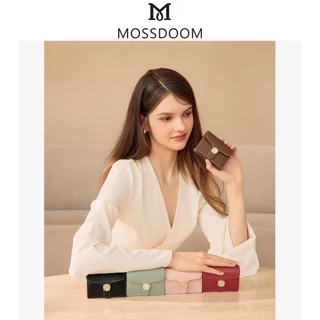 MOSSDOOM Bria Wallet กระเป๋าสตางค์ใส่บัตรสั้นสีพื้นเรียบง่าย ทนทาน มีช่องใส่บัตรหลายช่อง
