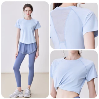 ArayaLady เสื้อออกกำลังกายผู้หญิง เสื้อแขนสั้นกีฬา ทรงหลวม สวมใส่สบาย ผ้าแห้งไว AT-JYWD016