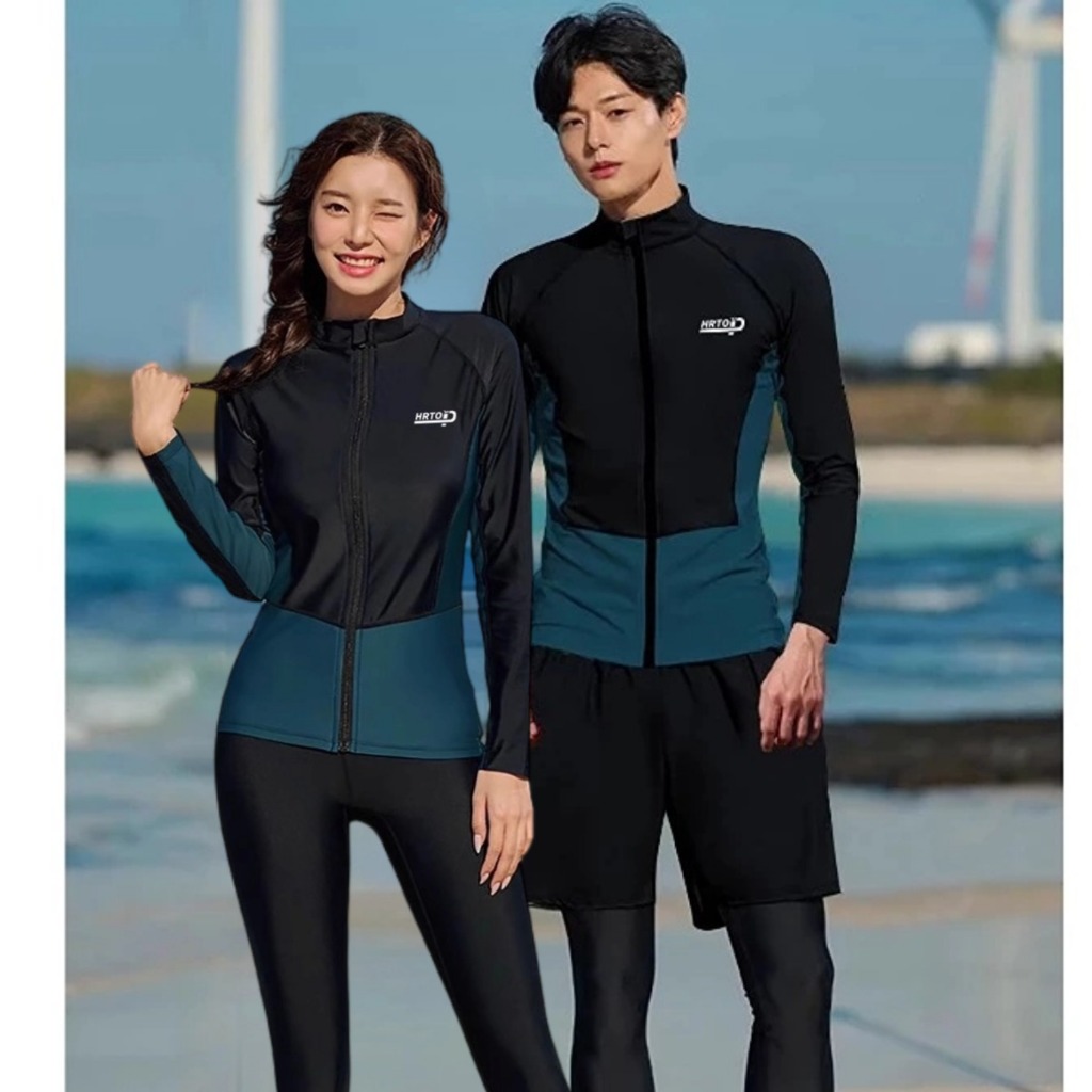 🏊พร้อมส่งจ้า🏊ชุดว่ายน้ำแขนยาว ชุดว่ายน้ําผู้ชาย หญิง มีให้เลือกหลายขนาด เหมาะสมกับร่างกายทุกขนาด